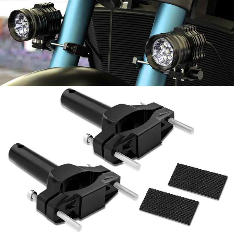 X-STYLE バイク フォグランプ ステー 作業灯 ブラケット 挟み込み 取付ステー ハンドルバー チューブ Φ20-54mm スタンド クランプ 前照