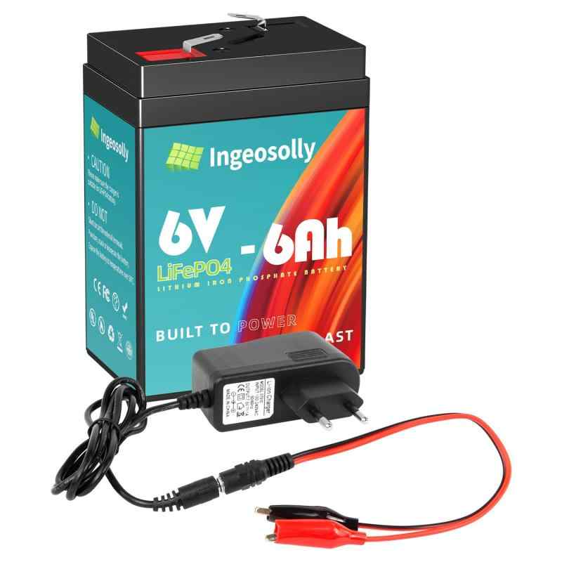 6 V 6 Ah LiFePO 4電池6 Volt充電可能リン酸鉄リチウム電池は、非常灯、灯篭、子供の乗車、鹿遊び給餌器（Smar BMS)
