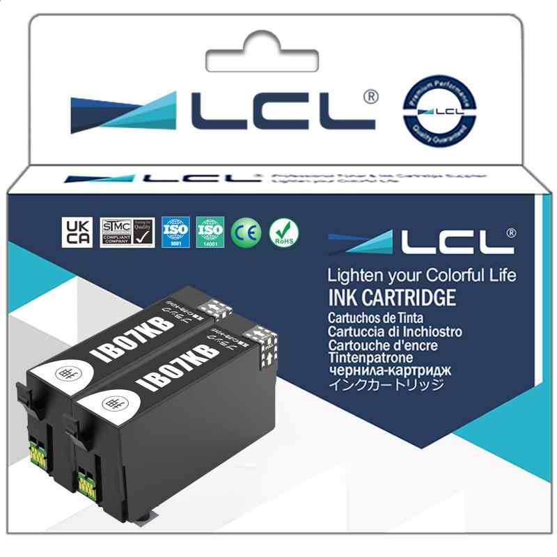 LCL EPSON用 エプソン用 IB07 IB07KB 増量 顔料 互換インクカートリッジ (2パック ブラック) 対応機種： PX-M6011F PX-M6011FN PX-M6010F
