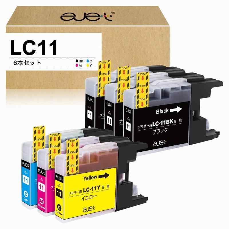 ejet LC11 LC-11 LC11-4PK インク ブラザー 用 互換インク 4色パック＋黒2本(合計6本) 対応機種: MFC-6890CN MFC-6490CN MFC-5890CN 等