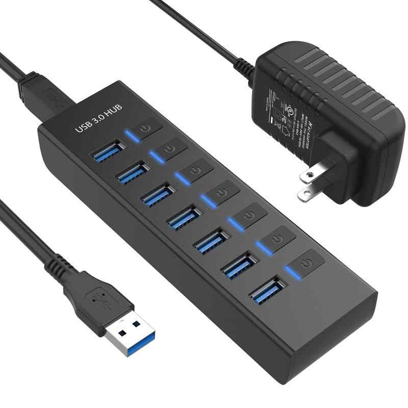 USBハブ JESWO USB3.0 ハブ 電源付き 11ポート (7ポート)