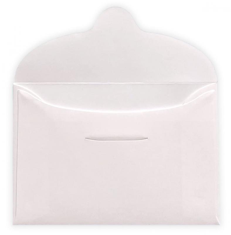 ペーパーエントランス 名刺封筒 ミニ 洋封筒 白 100×68mm メッセージカード 便箋 (100枚)