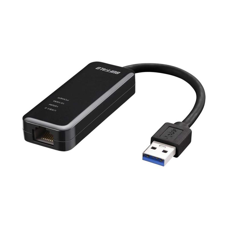 バッファロー BUFFALO 有線LANアダプター LUA4-U3-AGTE-NBK ブラック Giga USB3.0対応 簡易パッケージ 日本メーカー 動作確認済み