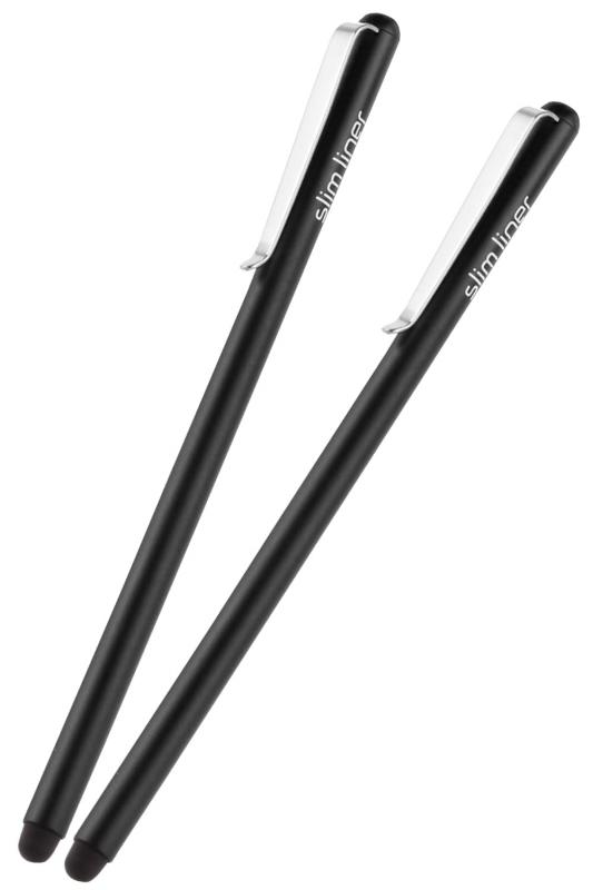 エレコム タッチペン スタイラスペン 2本入り スリム 細い シリコン クリップ付 スマホ タブレット iPhone iPad など各種対応 ブラック