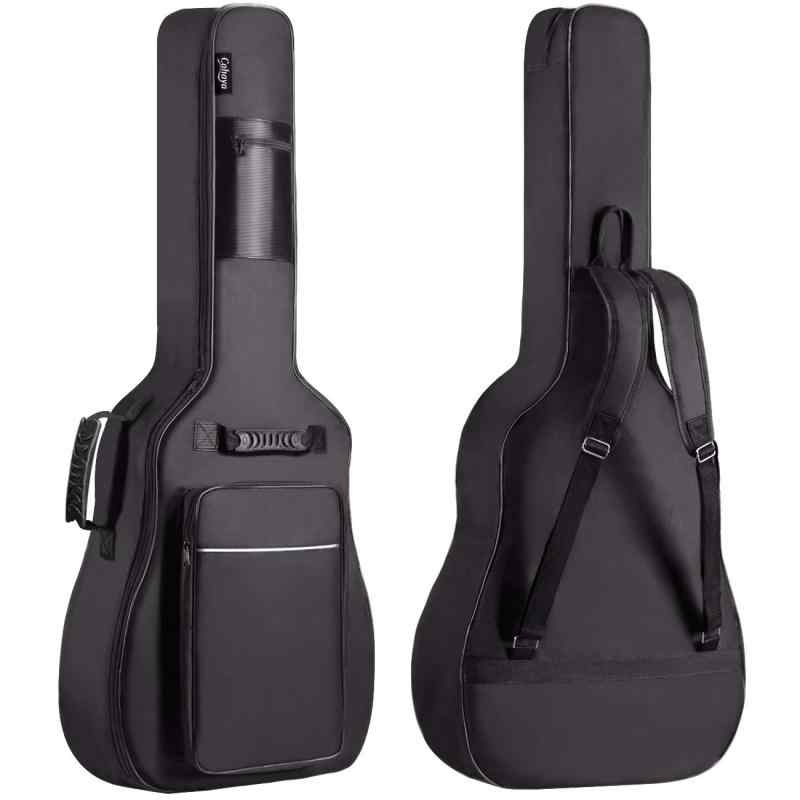 CAHAYA 12mmスポンジギターケース 軽量 ギグ アコースティックギター (ブラック)
