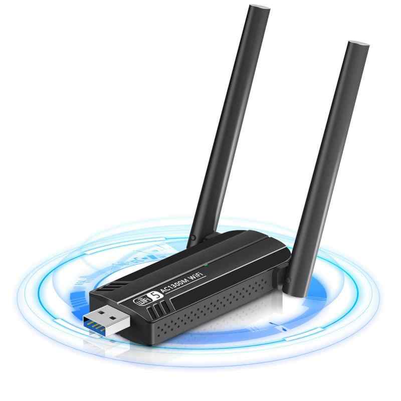 1300MbpsWiFi 無線LAN 子機 USB3.0 WIFIアダプター Sungale 高速通信 無線lanアダプタ 5dBi 2.4Ghz/5Ghz デュアルバンド 802.11AC 11/10