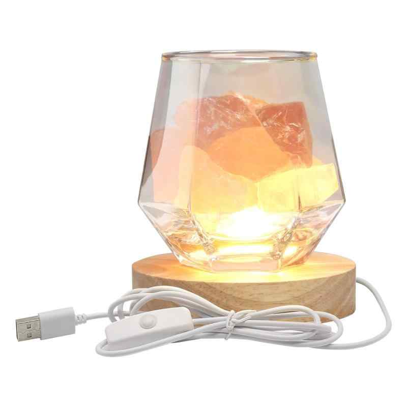 SORAKYUBE アロマ水晶ランプ テーブル/ベッドサイド アロマライト 晶 ランプ 香りランプ 空気浄化 台座 アロマ用 照明 クリスタルストー