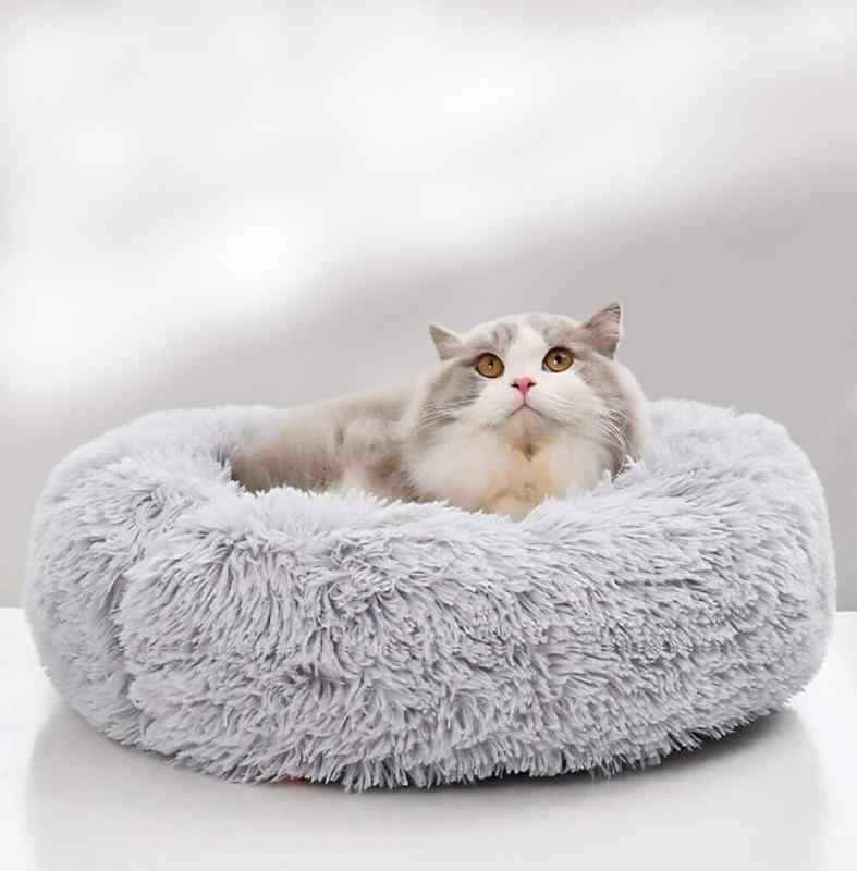 ドーナツペットベッド ペットベッド 猫用 小型犬用 ペット用品 ペットクッション ペットマット ペットソファ ラウンド型 丸型 ぐっすり