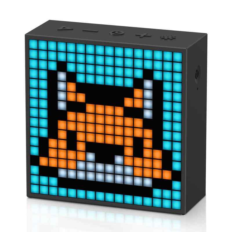 Divoom Timebox スマートポータブルBluetooth LEDスピーカー アプリ制御ピクセルアートアニメーション、通知、内蔵/アラーム (S)