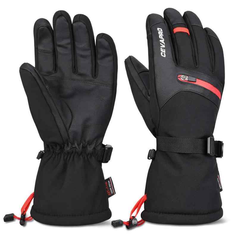 Cevapro スキーグローブ スノボー グローブ スキー手袋 3Mシンサレート -34℃使用可 防水 防寒手袋 メンズ レディース スマホ対応 保温
