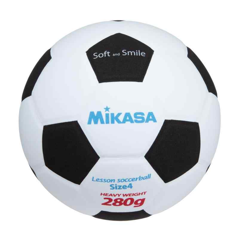 ミカサ(MIKASA) ジュニア サッカーボール 4号 スマイルサッカー (全般) 約280g ホワイト/ブラック 貼りボール SF428-WBK 推奨内圧0.15~0.