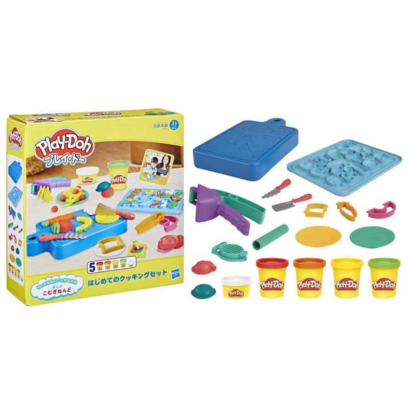 プレイ・ドー Play-Doh クッキングセット、14個のキッチンツール、対象年齢３才以上、プリスクールトイ、幼児用玩具こむぎねんど F6904