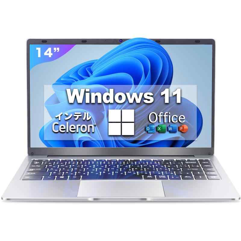 VETESA ノートパソコン Win11搭載初期設定済み 高性能Celeron N3350/1.1GHz パソコン ノートMS Office 2019搭載laptop/日本語キーボード/