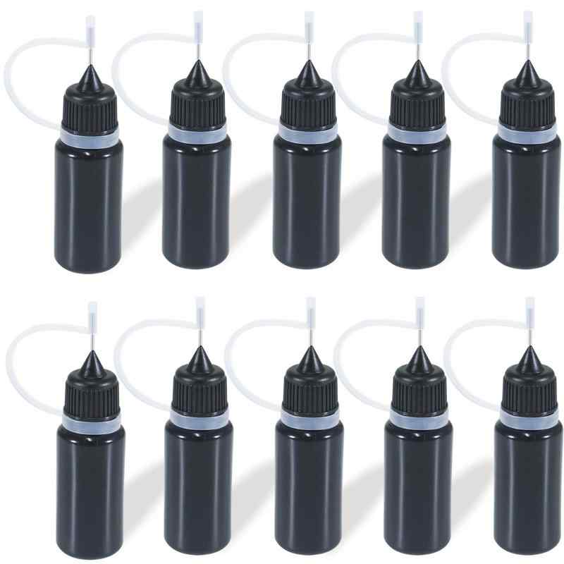 FUNSHOWCASE ドロッパー ニードルボトル レジン用ツール 液体容器 遮光 密 小分け 針付き 蓋つき セット (10個セット)