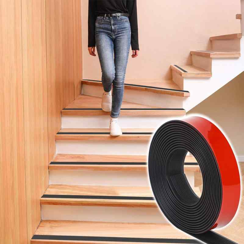 FINGOOO 階段 滑り止め テープ スリップ 防止 PVC製 厚さ3mm すべり止め 転倒防止 安全対策 事故防止 強粘着力 床 屋内 屋外 トイレ 脚立