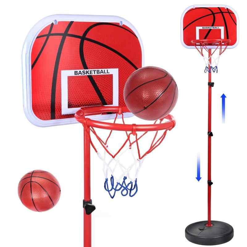 Leweet 子供用ミニ バスケットゴール バスケットボールセット 150cm/170cmバスケットボールフープ 自立式 高さ調整２つボール付き 室内