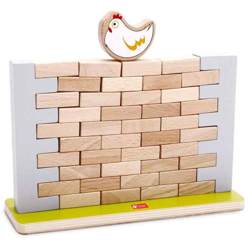 ブロック ゲーム 木製 バランスゲーム 積み木ブロック ドミノブロック ボードゲーム テーブルゲーム 子供 3歳 脳トレ 知育玩具 木のおも