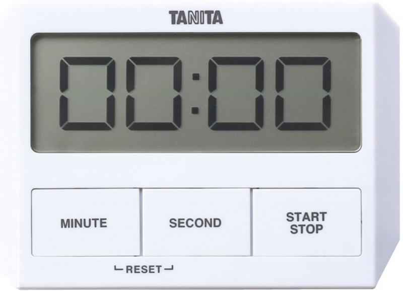 タニタ(Tanita) キッチン 勉強 学習 タイマー 吸盤付き 薄型 ホワイト TD-409 WH ガラスにつくタイマー