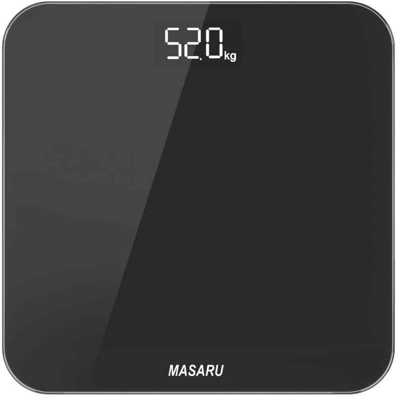 MASARU 体重計 乗るだけ 180まで ヘルスメーター (2ブラック)