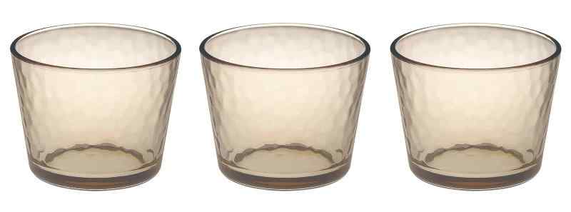 東洋佐々木ガラス 皿 グラシュー つゆ鉢 ボール アンバー 日本製 食洗機対応 (アンバー, つゆ鉢, 3個セット)