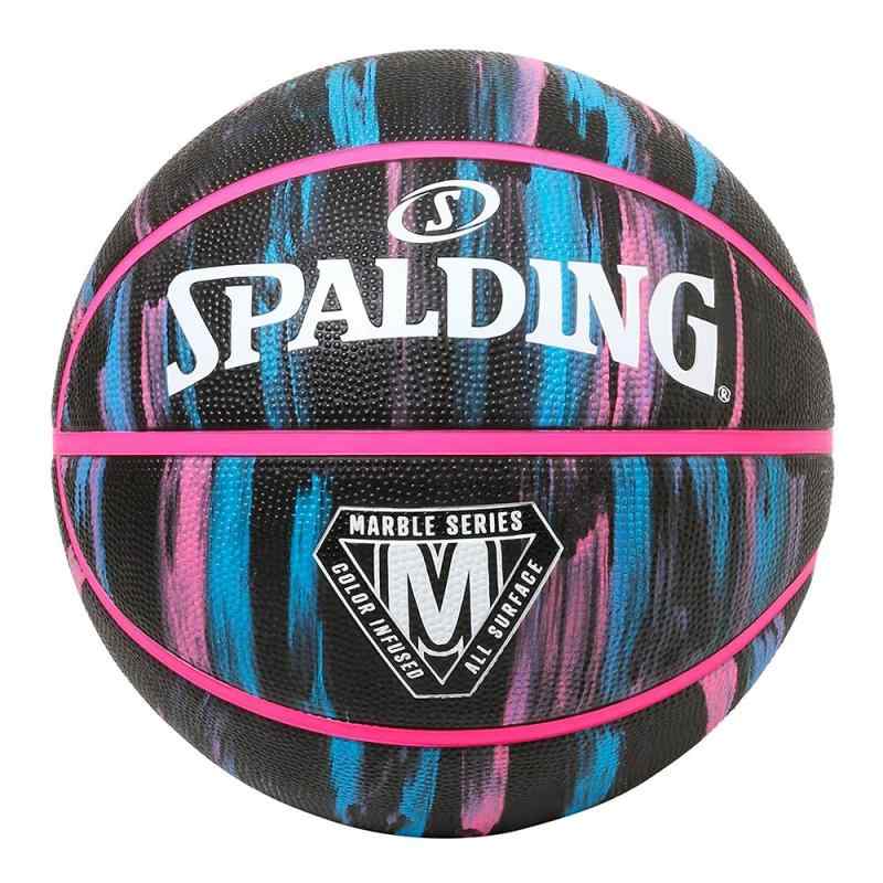 SPALDING(スポルディング) バスケットボール ボール デザイン 6号 ラバー (マーブル ブラックネオン 84-409Z)