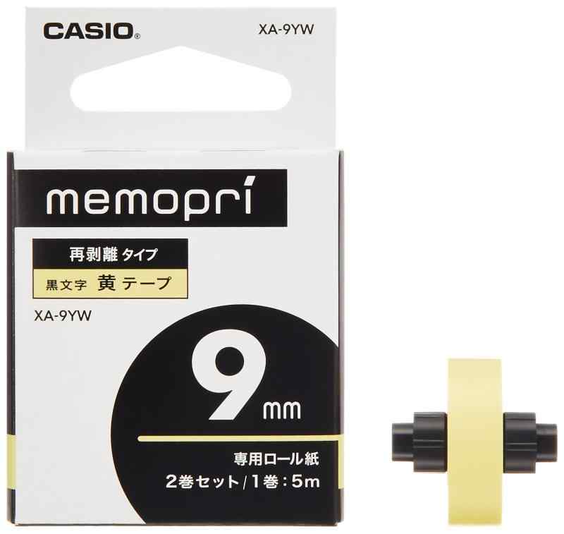 カシオ メモプリ テープ XA-9YW イエロー
