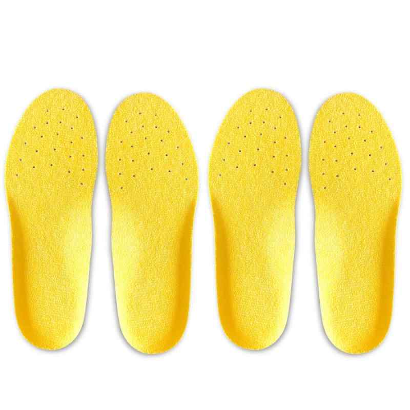 [アクティカ] キッズ靴のサイズ調整に 抗菌タオル素材 子供 スニーカーカップインソール 2足セット キッズスニーカー イエロー L(20-21cm
