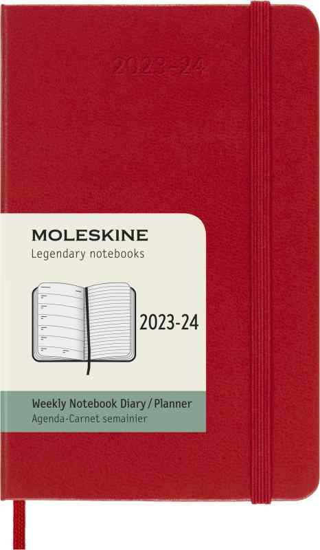 モレスキン 手帳 2023年 7月始まり 18カ月 ウィークリーダイアリー ハードカバー ポケットサイズ(横9cm×縦14cm) レッド DHF218WN2Y24