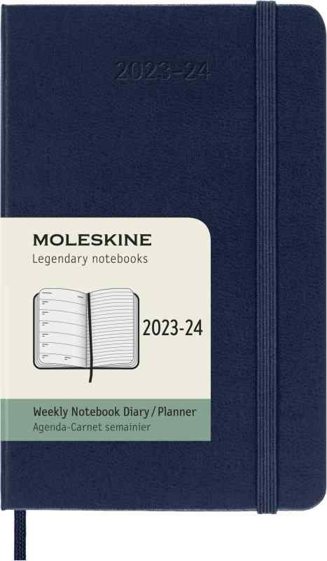 モレスキン 手帳 2023年 7月始まり 18カ月 ウィークリーダイアリー ハードカバー ポケットサイズ(横9cm×縦14cm) サファイアブルー DHB20
