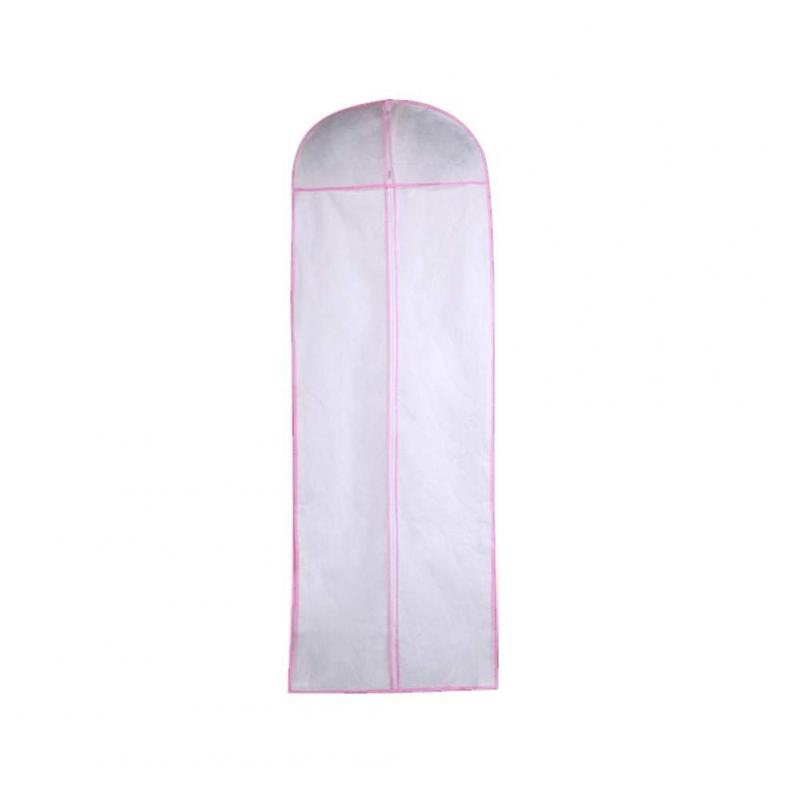 洋服カバー ウエディング ドレスカバー 不織布 衣類カバー (180cm, ピンク)