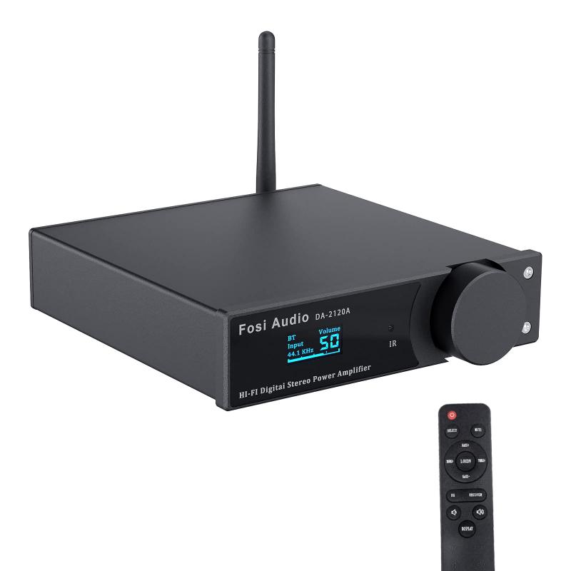 Fosi Audio DA2120A Bluetooth 5.0オーディオアンプ ステレオレシーバー 2.1チャンネル オーディオワイヤレスアンプ、DAC SPDIF Hi-Fi 小