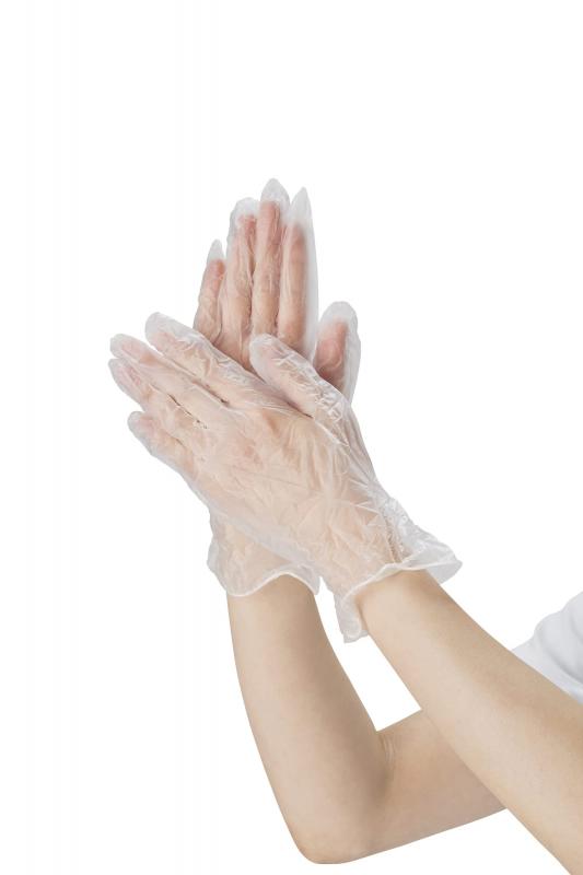 [マツヨシ] 使い捨て手袋 プラスチックグローブ 粉なし(サイズ:S) 100枚入り 病院採用商品 PVC 手袋 パウダーフリー (松吉医科器械)