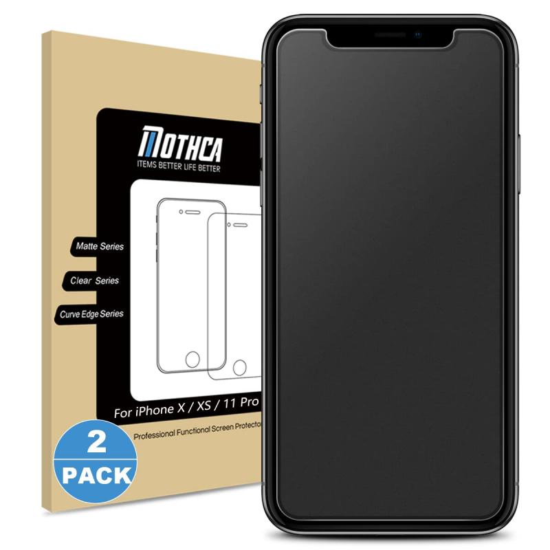 Mothca ２枚セット アンチグレア 強化ガラス iPhone 11 Pro/iPhoneX/iPhoneXS対応 液晶スクラブガラス 保護フィルム 日本旭硝子製素材 指