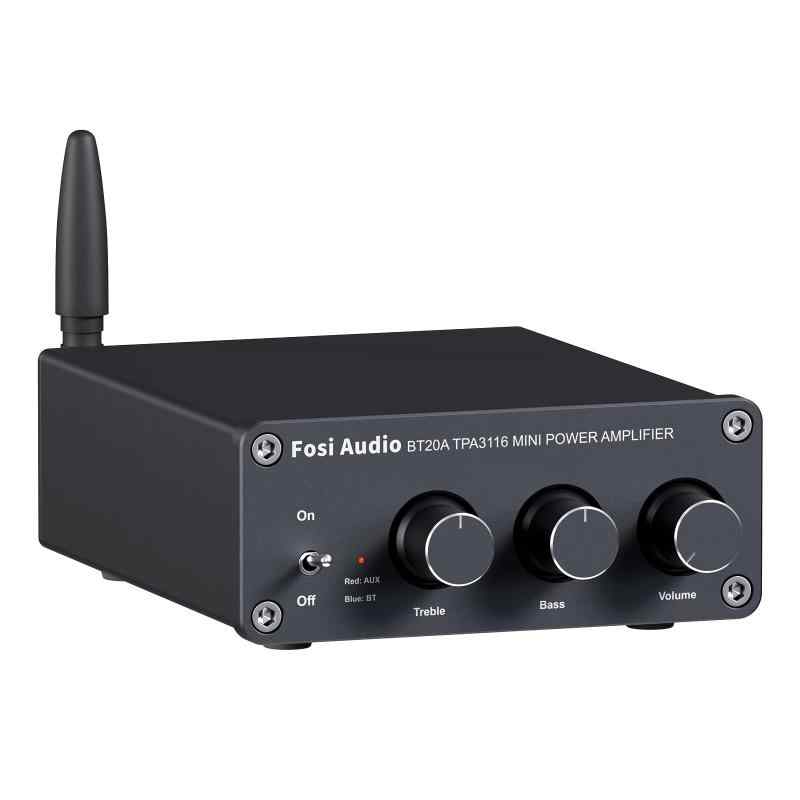 Fosi Audio BT20A Bluetooth 5.0 パワーアンプ 2.0CH ステレオ オーディオアンプ 100W*2 TPA3116 レシーバー 2チャンネル ミニ Hi-Fi ク