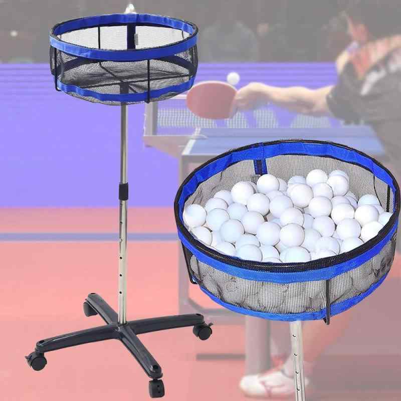 iimono117 卓球用 ボールかご キャスター ストッパー付き 容量 約250個 高さ調整 6段階 軽量 安定 ボールケース ボールカート ボール収納