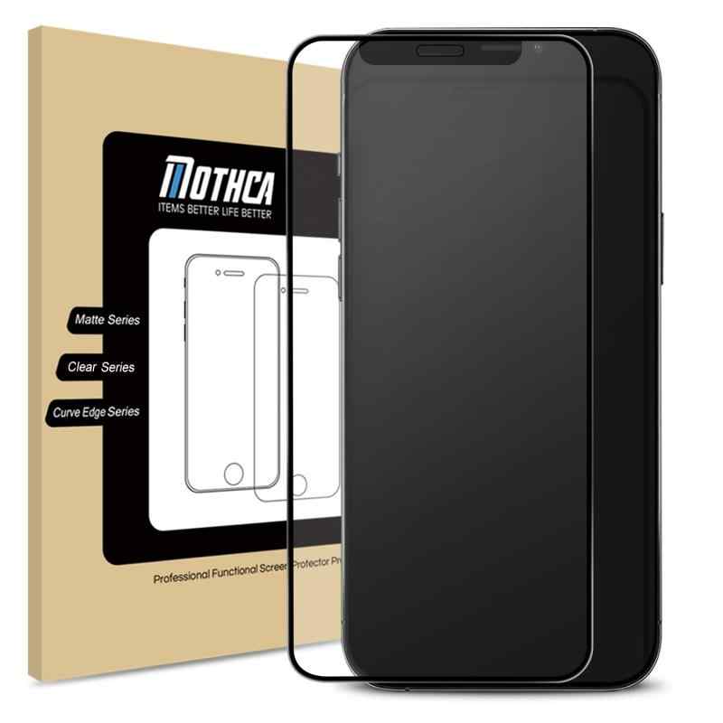 Mothca アンチグレア 強化ガラス iPhone 12 Pro Max対応 全面保護 液晶ガラスフィルム ゲームフィルム フルカバー さらさら タッチ感 日