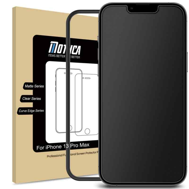 Mothca アンチグレア強化ガラス iPhone 14 Plus/iPhone 13 Pro Max対応 液晶 ガラスフィルム さらさら タッチ感 ガイド枠付き 日本旭硝子