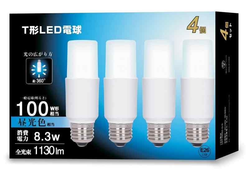 LED電球 T形タイプ E26口金 100形 (昼光色, 100形)