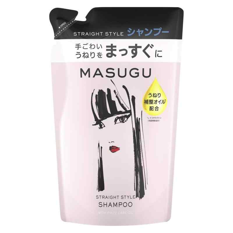 MASUGU (まっすぐ) ストレート スタイル くせ毛 うねり髪 サルフェートフリー ノンシリコンシャンプー 詰め替え用 320グラム (x 1) エル