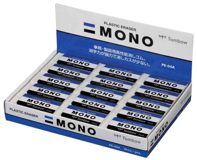 トンボ(Tombow) 鉛筆 消しゴム MONO モノPE04 30個 PE-04A-30P