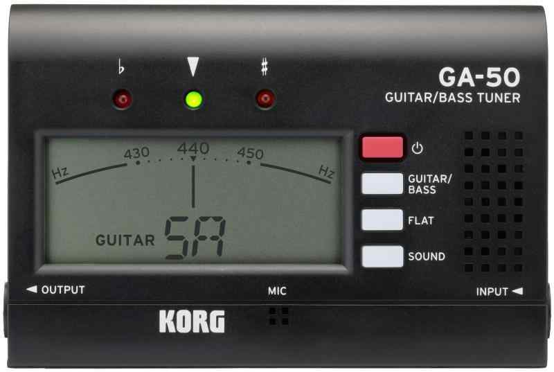 KORG(コルグ) ギター/ベース用チューナー GA-50 個人練習に最適 アウトプット有り 多弦ギター 多弦ベース フラットチューニング ロングス