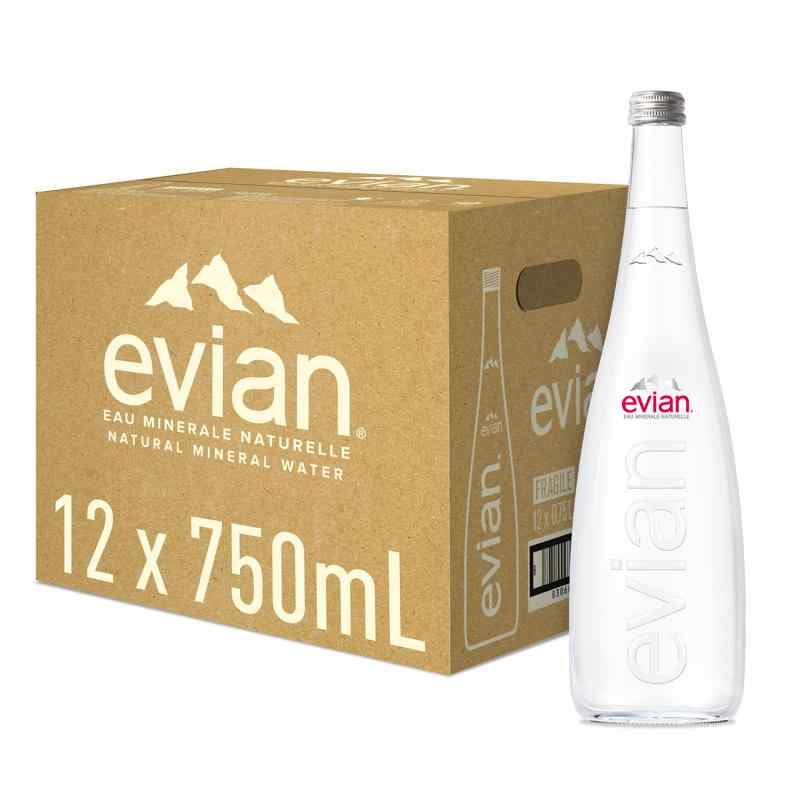 Evian(エビアン) グラスボトル 750ml×12本