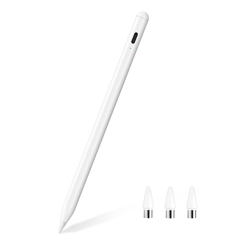 【全機種対応】タッチペン KINGONE スタイラスペン iPad/スマホ/タブレット/iPhone対応 (ホワイト-全モデル)