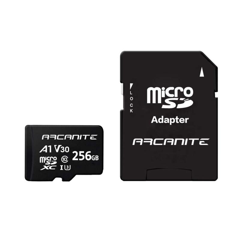 【 】アルカナイト ARCANITE microSDXCカード UHS-I U3, A1, A2, V30, 4K, C10, SDアダプター付 (256 GB)