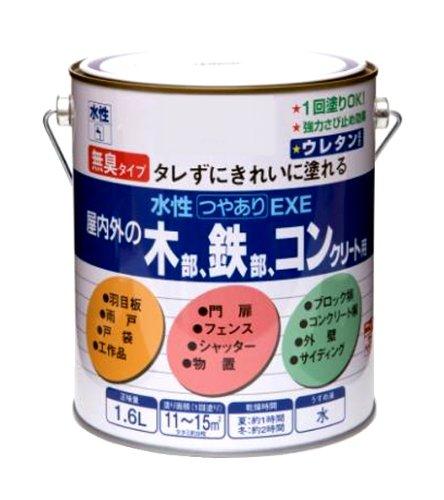 ニッペ ペンキ 塗料 水性つやありEXE 1.6L サンドベージュ 水性 つやあり 屋内外 日本製 4976124422027