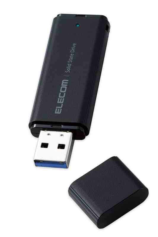 エレコム 外付けSSD 250GB ポータブル USB 5Gbps / USB3.2（Gen2）対応 小型 キャップ式 ブラック ESD-EMC0250GBK