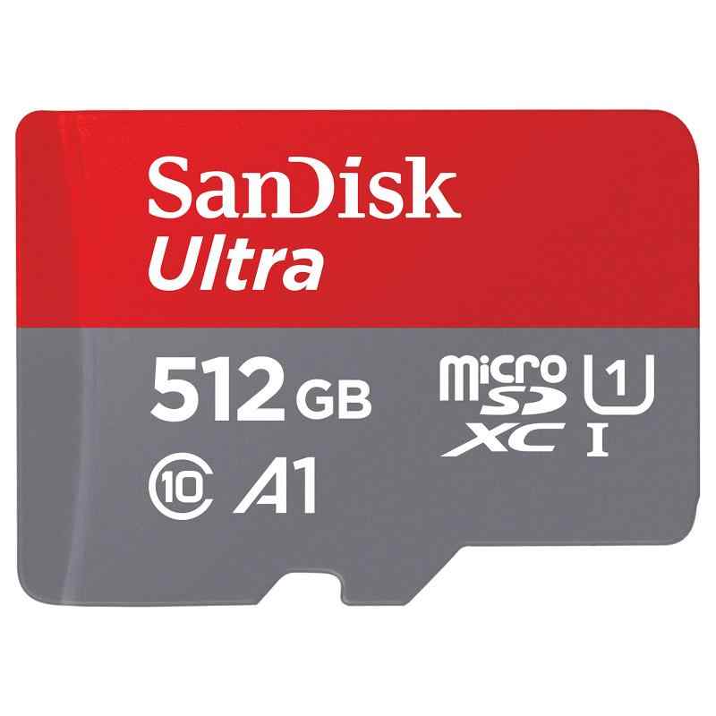 SanDisk (サンディスク) 512GB Ultra microSDXC UHS-I メモリーカード アダプター付き - 120MB/s C10 U1 フルHD A1 Micro SD カード - SD