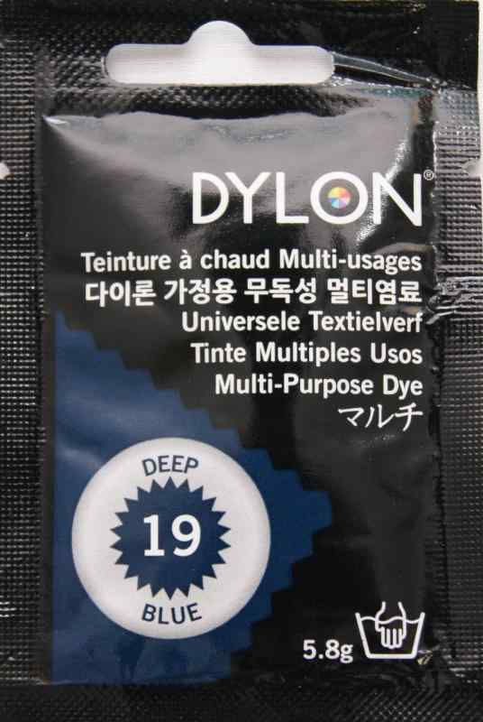 DYLON 衣類・繊維用 染料 ダイロン マルチ (col.19 ディープブルー)