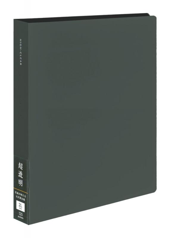 ナカバヤシ ファイル 超透明ポケットアルバム 黒台紙 2L判 120枚 ブラック CTDP-2L-120-D
