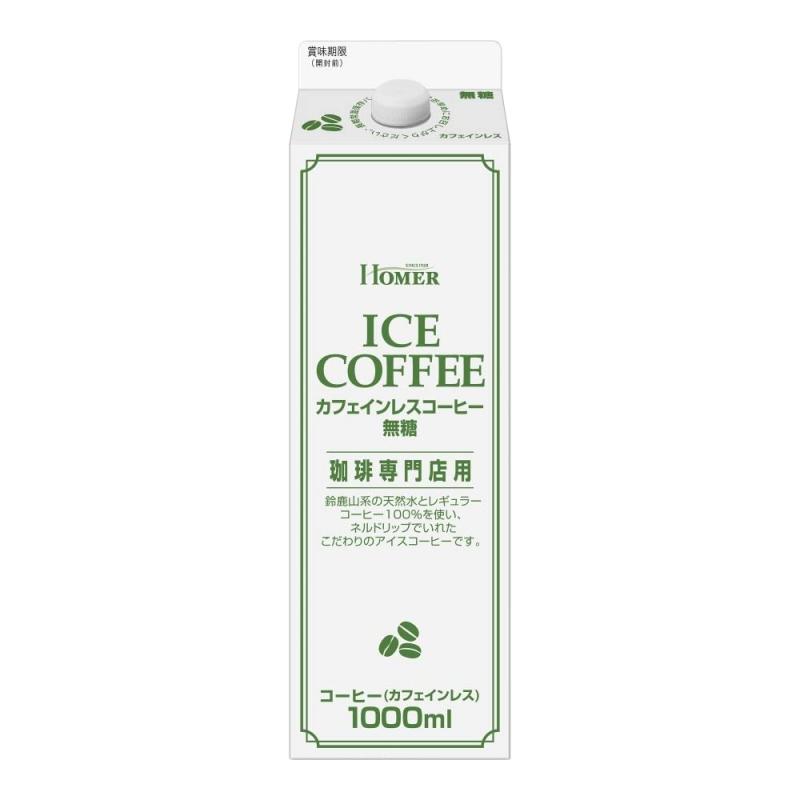 UCC ホーマー カフェインレスコーヒー 無糖 1000ml×12本